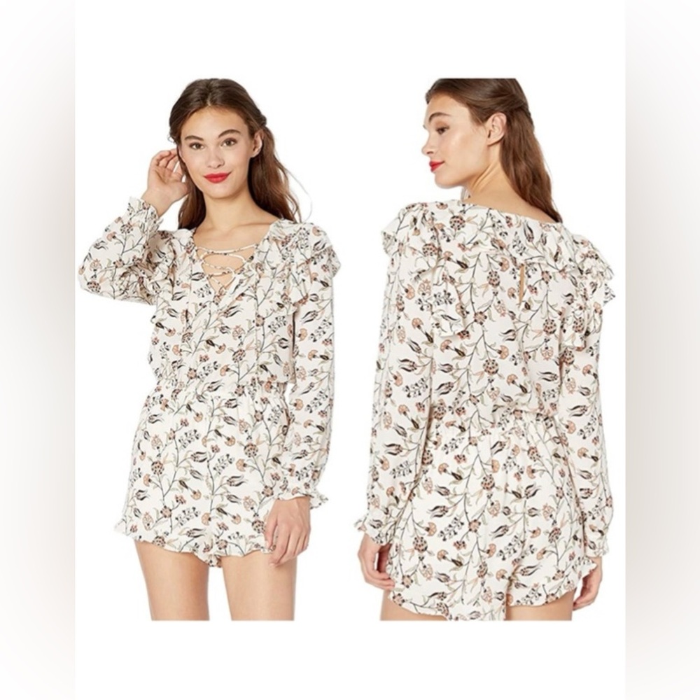 NWT Jack By BB Dakota Ivory Floral Romper Size S Flowy Cottagecore Bohemian Boho